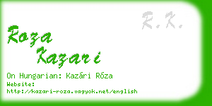 roza kazari business card